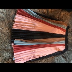 Multi colored pleated skirt. Worn once.